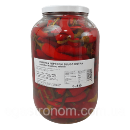 Перець пепероні Dripol Ostra 3,3/1,6kg Перець пепероні Dripol Ostra 3,3/1,6kg
