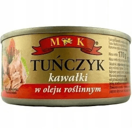 Тунець шматочками в рослинному маслі Tunczyk, 170г Тунець шматочками в рослинному маслі Tunczyk, 170г