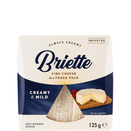Сир Брі М'який Briette Creamy з Білою Цвілью (1ЯЩ/10ШТ) Сир Брі М'який Briette Creamy з Білою Цвілью (1ЯЩ/10ШТ)