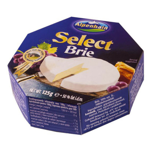 Сир Брі Select Brie 50%, 125г (1ящ/8шт)