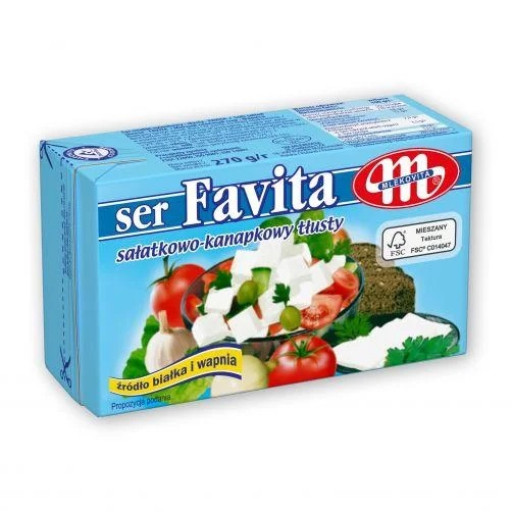 Сир фета Favita, 18%, 270г (1ящ/15шт) Сир фета Favita, 18%, 270г (1ящ/15шт)
